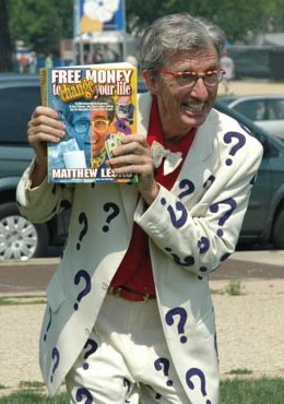 Matthew Lesko in his question mark suit